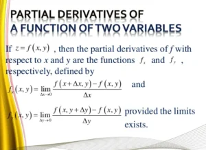 PARTIAL derivatives example of two variables